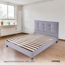 Cama Berlín Matrimonial Gris Claro