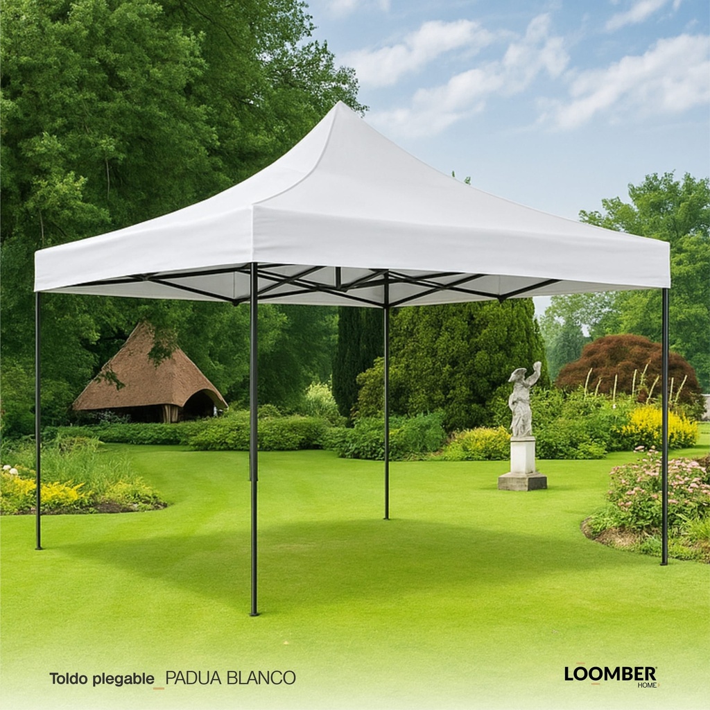 Toldo Plegable Loomber Padua blanco 3x3