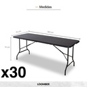 Combo 30 mesas plegables negras (Verona)