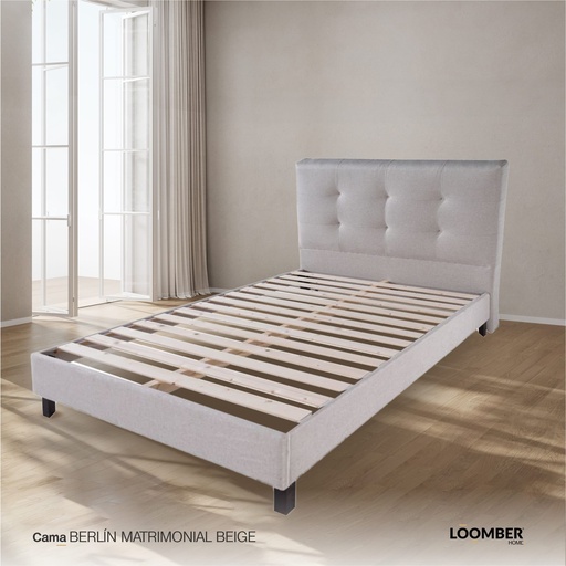 [1000046] Cama Berlín Matrimonial Beige