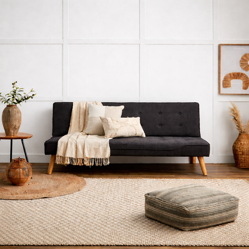 [1000068] Sofá Cama Taipei Gris Oscuro