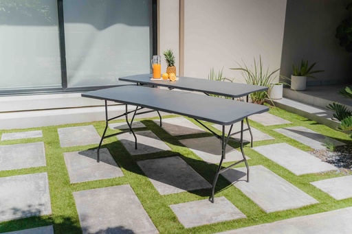 [9900023] Paquete de 2 Mesas Plegables Negras 180 (Verona)