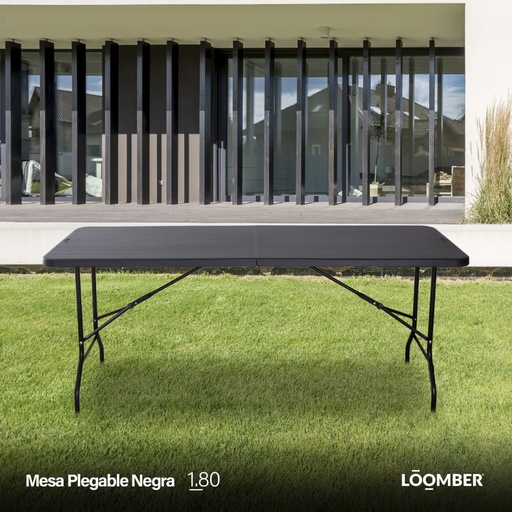 [2000078] Mesa Plegable Negra 180 Siena Betterware